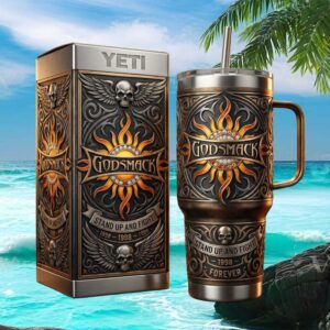 Godsmack “Stand Up and Fight” Skull & Sun Rock Tumbler