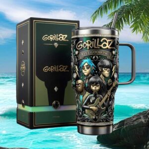 Gorillaz Feel Good Inc. Luxury 3D Embossed 40oz Tumbler with Gift Box