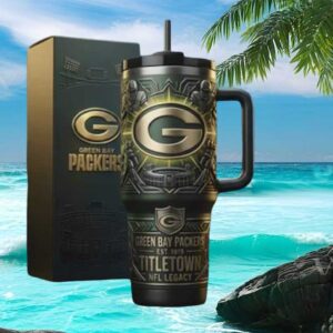 Green Bay Packers NFL Titletown Legacy 3D Embossed Handle Tumbler