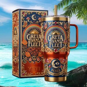 Greta Van Fleet “Peace, Love & Unity” Psychedelic Rock Tribute Tumbler