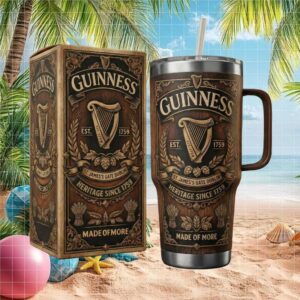 Guinness Heritage 1759 Vintage Wood Style 3D Embossed Tumbler Gift Set