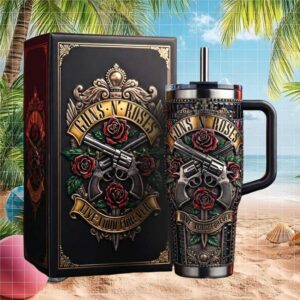 Guns N' Roses “Live Loud Forever” Rock & Roll Rhinestone Tumbler