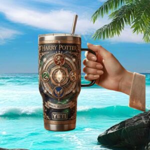 Harry Potter Magic is Eternal Hogwarts House 3D Tumbler Wrap