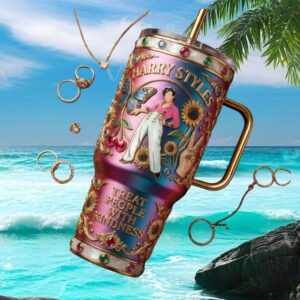 Harry Styles Treat People With Kindness 3D Butterfly Tumbler Design