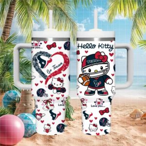 Hello Kitty x Houston Texans 40oz Insulated Travel Mug with Straw