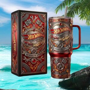 Hot Wheels 58th Anniversary Limited Edition Tumbler Racing Chrome & Gold