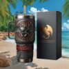 Carolina Panthers 2025 NFC South Champions Limited Edition Silver & Black 40oz Tumbler Carolina Panthers 2025 NFC South Champions Limited Edition Silver & Black 40oz Tumbler