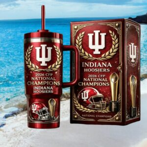 Indiana Hoosiers 2026 CFP National Champions Crimson & Gold Victory Tumbler