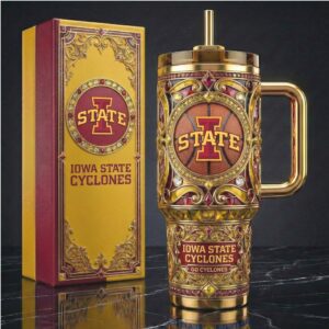 Iowa State Cyclones NCAA Basketball Luxury Gem Studded 40oz Tumbler