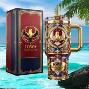 Iowa State Pride Commemorative Gold Plated Insulated Tumbler 40oz