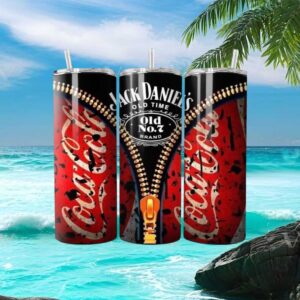 Jack Daniel's & Coca Cola Zipper Style Skinny Tumbler Wrap