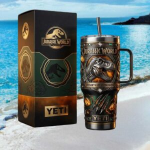 Jurassic World “Rebirth of Dominion” T Rex 3D Textured Tumbler