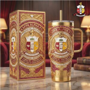 Kappa Alpha Psi Fraternity Crimson & Gold 3D 40oz Tumbler