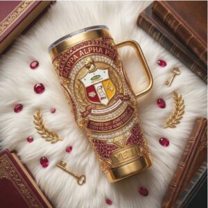 Kappa Alpha Psi Fraternity Crimson & Gold 3D 40oz Tumbler