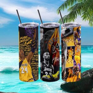 Kobe Bryant Black Mamba 24 Lakers Tribute Tumbler Wrap