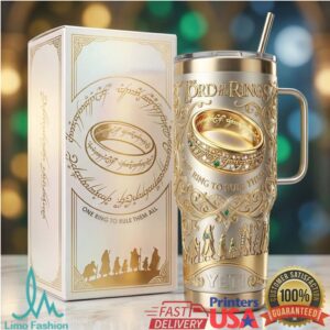 Lord of the Rings “One Ring” Gold Filigree Luxury 40oz Insulated Tumbler
