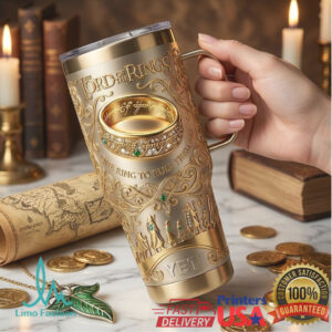 Lord of the Rings “One Ring” Gold Filigree Luxury 40oz Insulated Tumbler