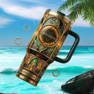 Lord of the Rings Stained Glass Style Golden 40oz Tumbler Tumbler