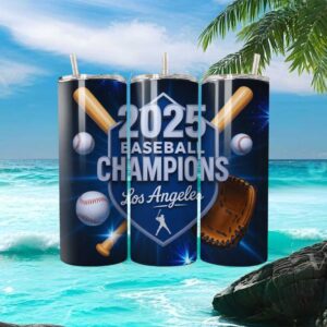 Los Angeles Baseball 2025 Champions Blue Trophy Graphic Tee