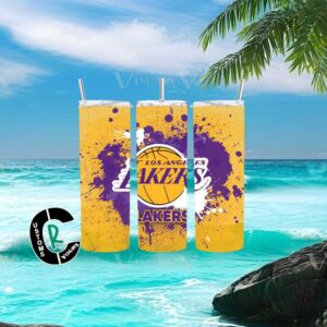 Los Angeles Lakers Basketball Splatter Art Logo Design