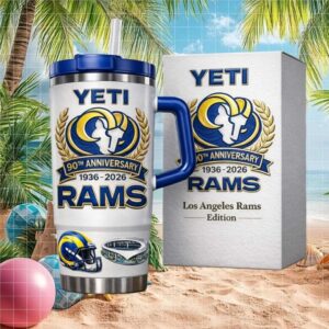 Los Angeles Rams 90th Anniversary 1936 2026 Limited Edition White Tumbler