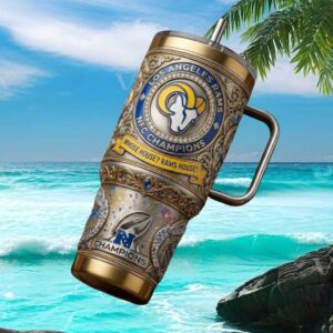 Los Angeles Rams NFC Champions 3D Sculpted Custom Tumbler Rams House