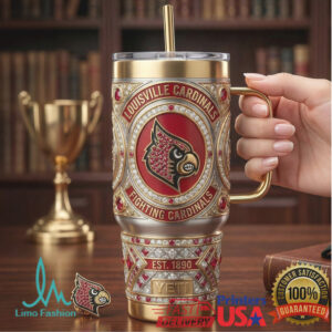 Louisville Cardinals NCAA Fan Edition Luxury Jeweled 40oz Tumbler