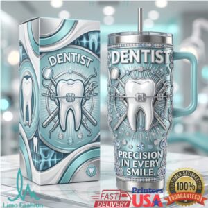 Luxury Dentist Professional 40oz Tumbler Precision In Every Smile Teal