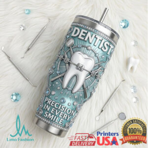 Luxury Dentist Professional 40oz Tumbler Precision In Every Smile Teal