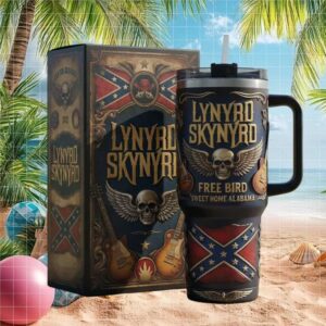 Lynyrd Skynyrd “Free Bird” Sweet Home Alabama Vintage Style Insulated Travel Tumbler