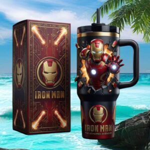Marvel Iron Man Armored Avenger 3D Breaking Effect Custom Tumbler
