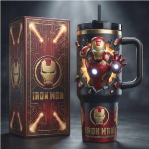 Marvel Iron Man The Armored Avenger 3D Breakout Design 40oz Tumbler