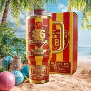 McDonald's 86th Anniversary “I'm Lovin' It” Golden Celebration 40oz Tumbler Collector's Set