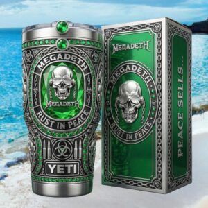 Megadeth Rust In Peace Heavy Metal 40oz Tumbler with Collector Box