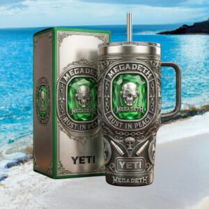 Megadeth Rust In Peace Vic Rattlehead 40oz Tumbler with Gift Box