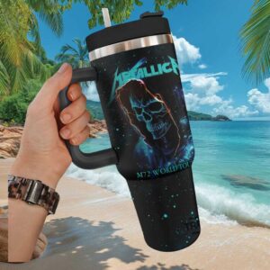 Metallica M72 World Tour Skull Graphic Black Insulated Travel Tumbler
