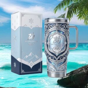 Milano Cortina 2026 Winter Games Official Luxury Emblem 40oz Tumbler