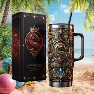 Mortal Kombat “Test Your Might” Dragon Logo Collector's Edition 40oz Tumbler