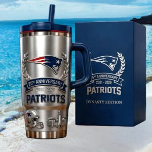 New England Patriots 25th Anniversary 2001 2026 Dynasty Edition Tumbler