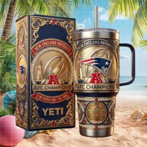 New England Patriots AFC Champions The Patriot Way 40oz Tumbler New England Patriots AFC Champions The Patriot Way 40oz Tumbler