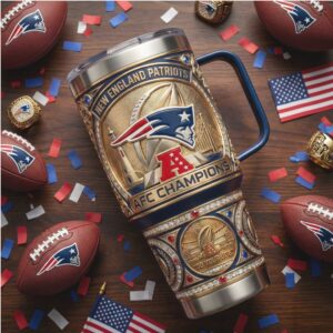 New England Patriots AFC Champions The Patriot Way Luxury 40oz Tumbler
