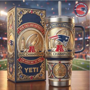 New England Patriots AFC Champions The Patriot Way Luxury 40oz Tumbler