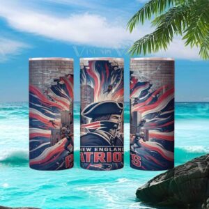 New England Patriots Revolutionary Patriotic NFL Tumbler Wrap