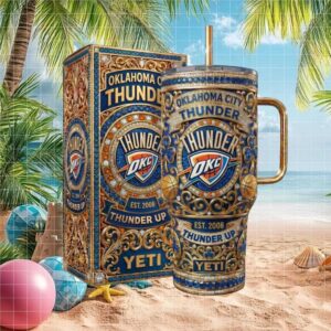 Oklahoma City Thunder OKC Thunder Up Jeweled 3D Yeti Tumbler