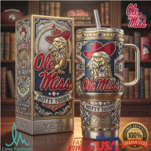Ole Miss Rebels Hotty Toddy NCAA Fan 40oz Tumbler with Handle