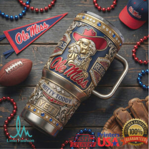 Ole Miss Rebels Hotty Toddy NCAA Fan 40oz Tumbler with Handle