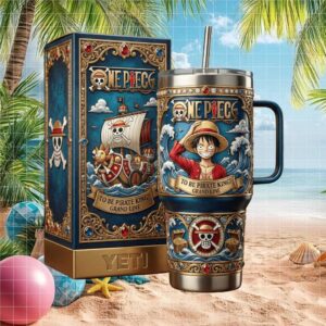 One Piece Luffy “Pirate King” Grand Line Luxury Anime Tumbler
