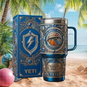 Orlando Magic NBA “Magic Nation” Amway Center Custom Blue 40oz Tumbler