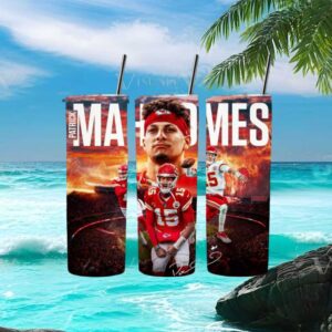 Patrick Mahomes KC Football Legend Tribute Tumbler Wrap