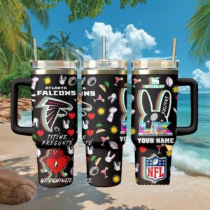 Personalized Atlanta Falcons NFL Super Bowl Custom Name 40oz Tumbler